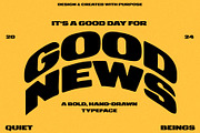 Good News Display Font, a Handwritten Font by Quiet Beings Design Studi (Thumbnail 3 of 5)