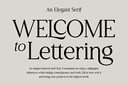 Welcome to Lettering, a Serif Font by RockboyStd (Thumbnail 1 of 12)