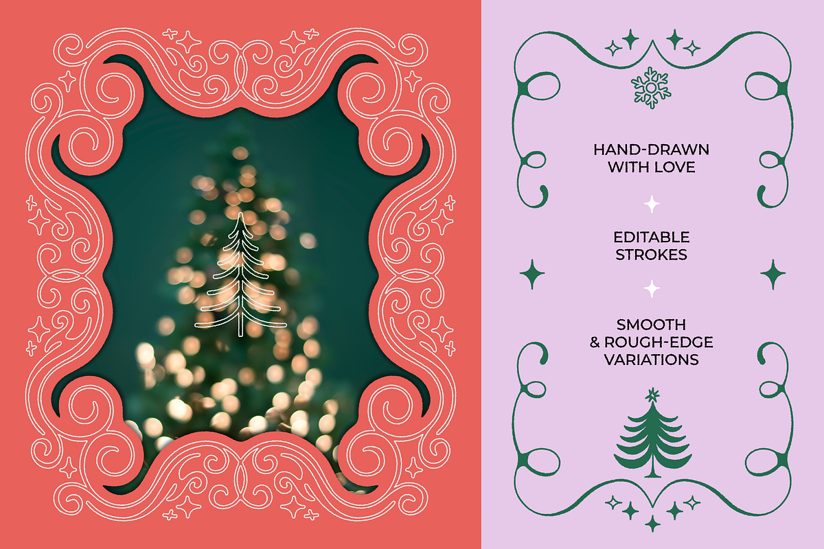 Vector Christmas Flourish Frames, an Object Graphic by venimo (Photo 2 of 13)