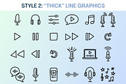 24 Hand-Drawn Podcast Icons, Vector, an Outline Icon by Wellington Cove Design (Thumbnail 4 of 6)