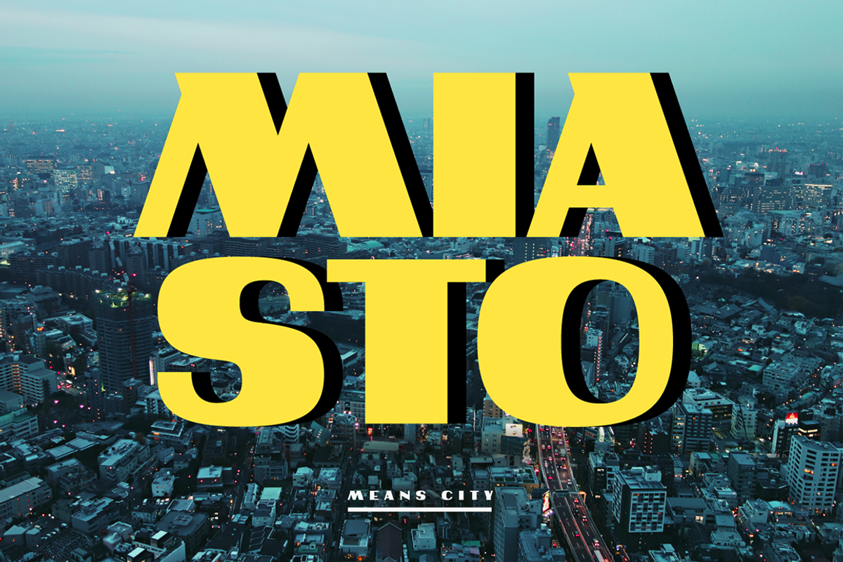 Miasto Font, a Sans Serif Font by Studio Ładne Halo (Photo 1 of 5)