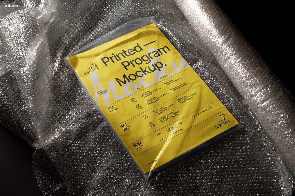 Editorial Folded Poster Mockup Set, a Books & Magazine Mockup by Mocku (Photo 5 of 17)