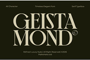 Geista Mond | Luxury Serif Font, a Sans Serif Font by Akrinity Digital (Thumbnail 1 of 4)