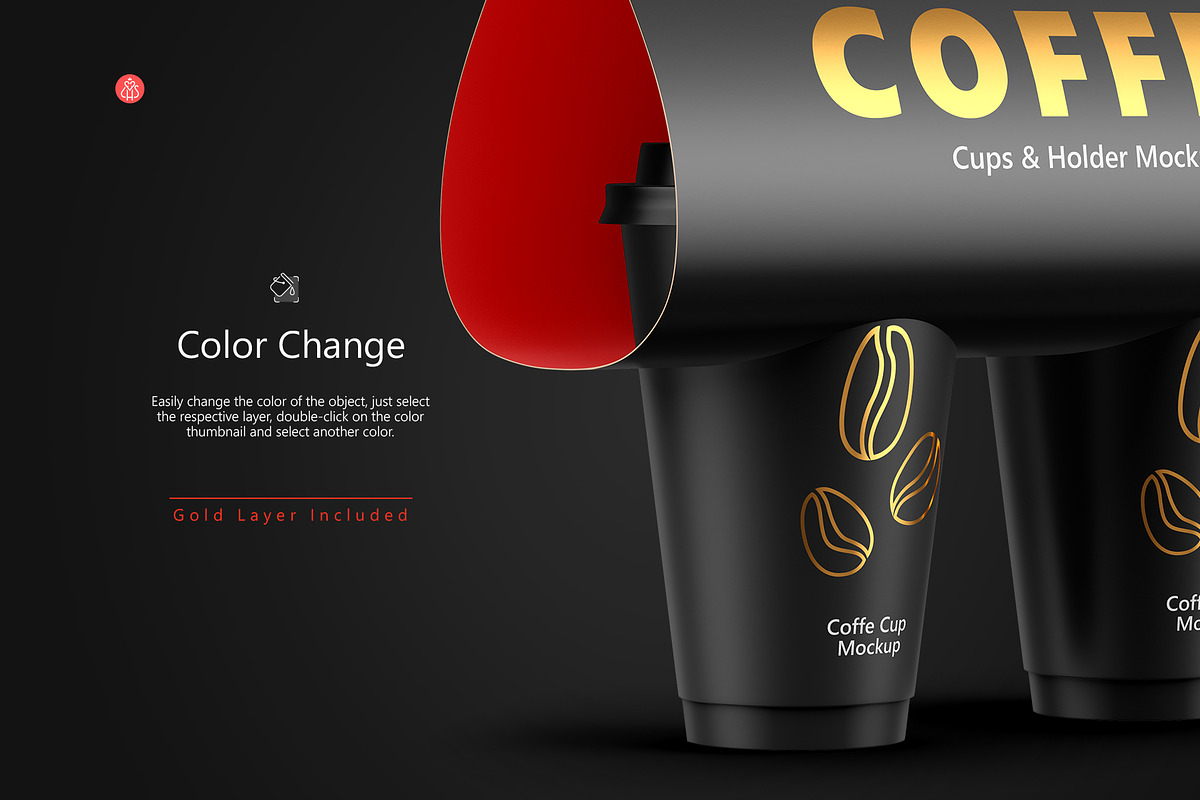 Coffee Cups and Holder Mockup, a Cups & Container Mockup by HelenStock (Photo 2 of 9)