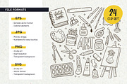 Art Doodle Clipart Set, an Education Illustration by insemar (Thumbnail 2 of 4)