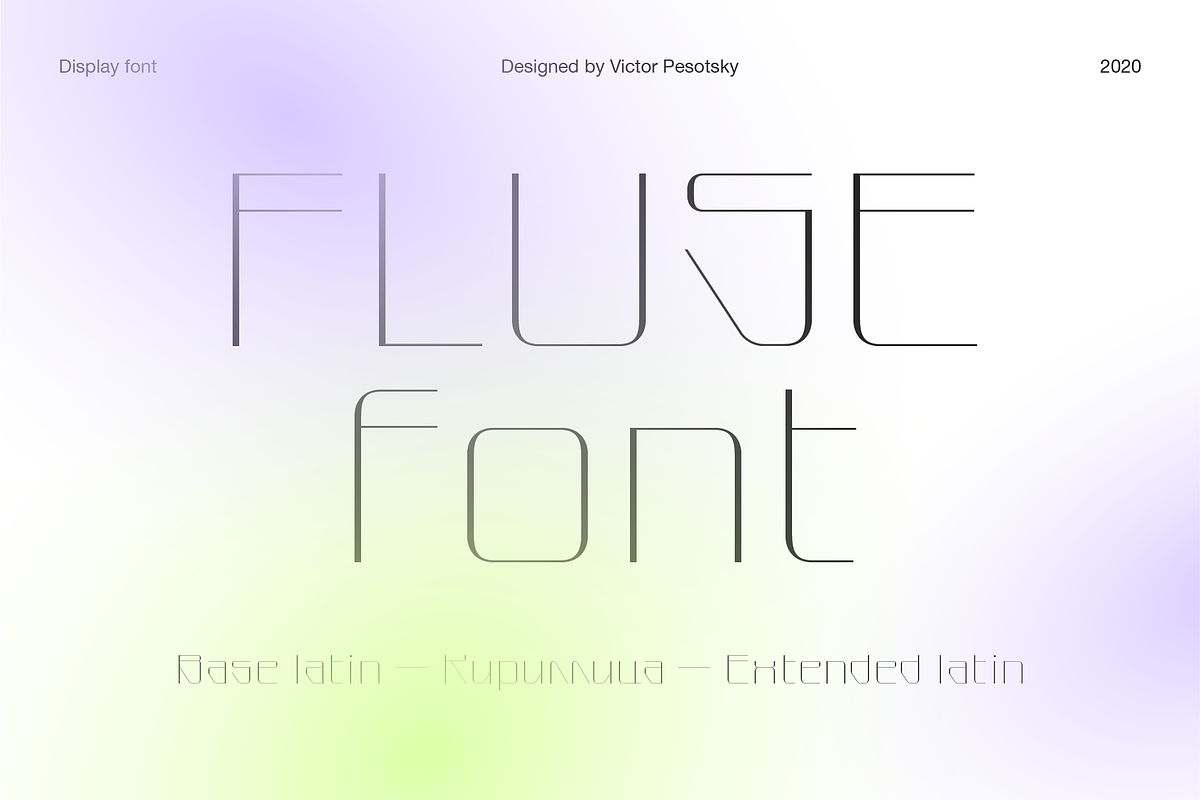 Fluse – Display font, a Sans Serif Font by Viktor Pesotsky | Fonts (Photo 1 of 19)