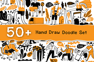 Hand Draw Doodle Set
