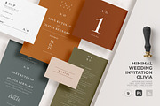 Minimal Wedding Invitation - Olivia, an Invitation Template by Azka Creative (Thumbnail 1 of 4)