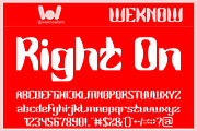 Right On font, a Sans Serif Font by weknow (Thumbnail 1 of 8)