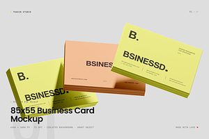 85x55 Business Card Mockup, an Advertising Mockup by Toasin Studio