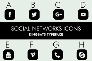 Social Networks Icons Dingbats Font
