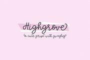 Highgrove Script, a Script Font by Beck McCormick (Thumbnail 1 of 10)