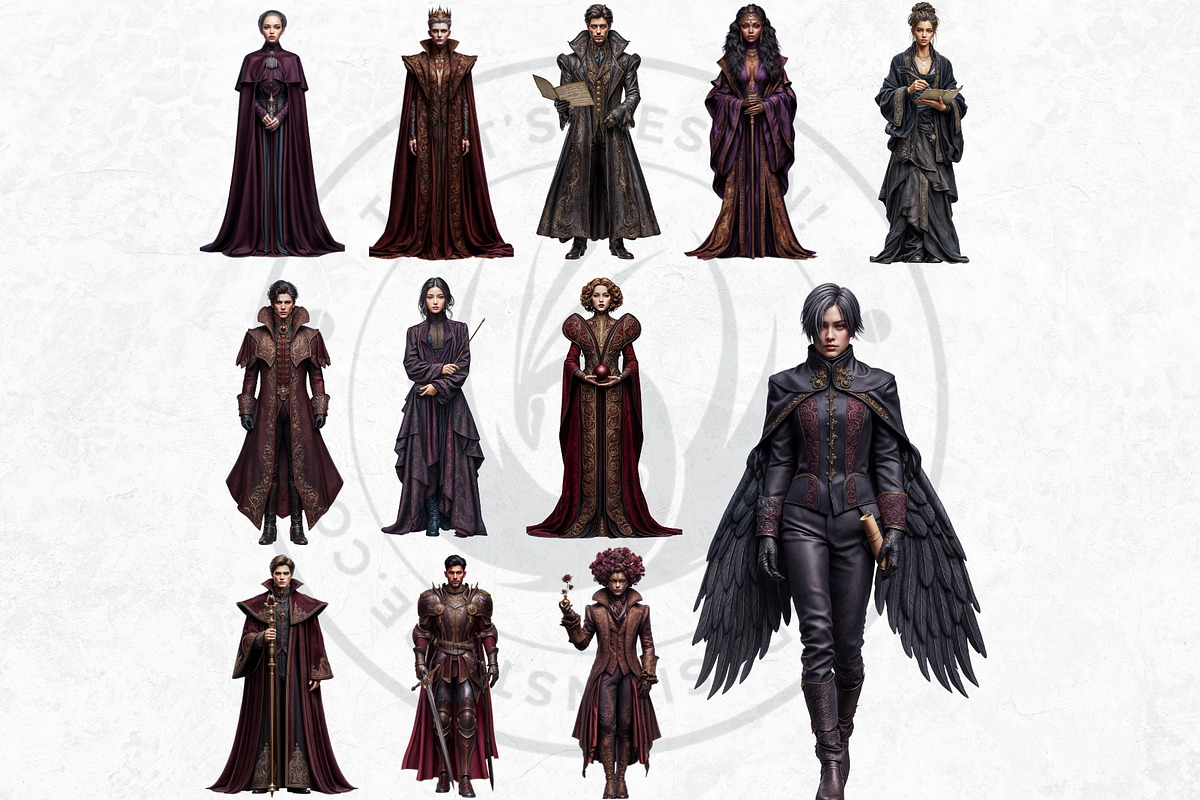 Obsidian Opera Characters Cliparts, a Person Illustration by ThatsDesignArt (Photo 5 of 13)
