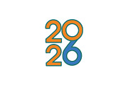2026 Number Typography Vector Set, a Work Illustration by Vectorium Studio (Thumbnail 11 of 20)