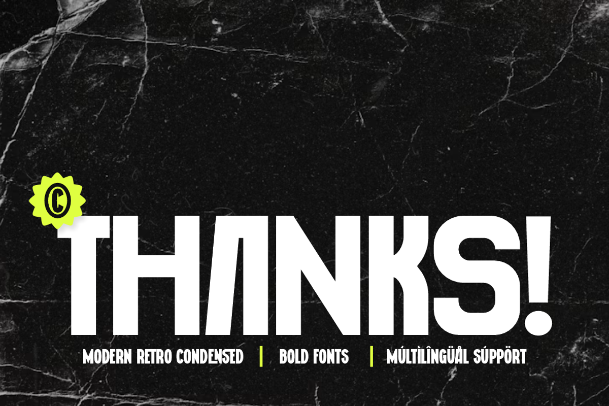 Gerome - Modern Retro Condensed Font, a Sans Serif Font by Iqsiart Studio (Photo 15 of 15)