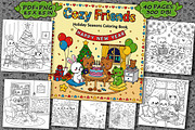 Cozy Friends New Year Coloring Book, an Illustration by one-touch (Thumbnail 1 of 9)