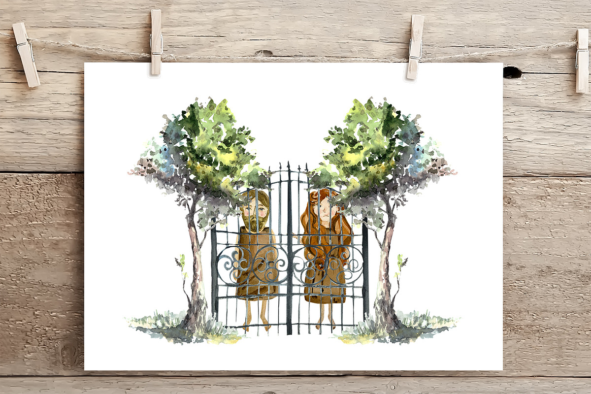 Adam and Eve - Watercolor Set, an Education Illustration by Tati Bordiu (Photo 5 of 5)