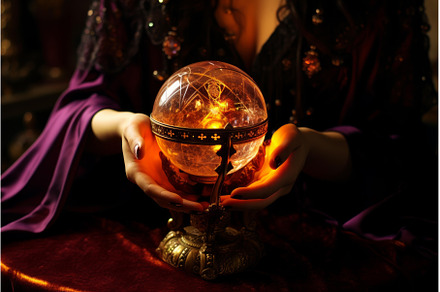 Mystical Soothsayer crystal ball, a Person Photo by Ylivdesign