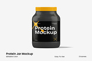 Protein Jar Mockup, a Packaging Mockup by renderstockmarket (Thumbnail 1 of 4)