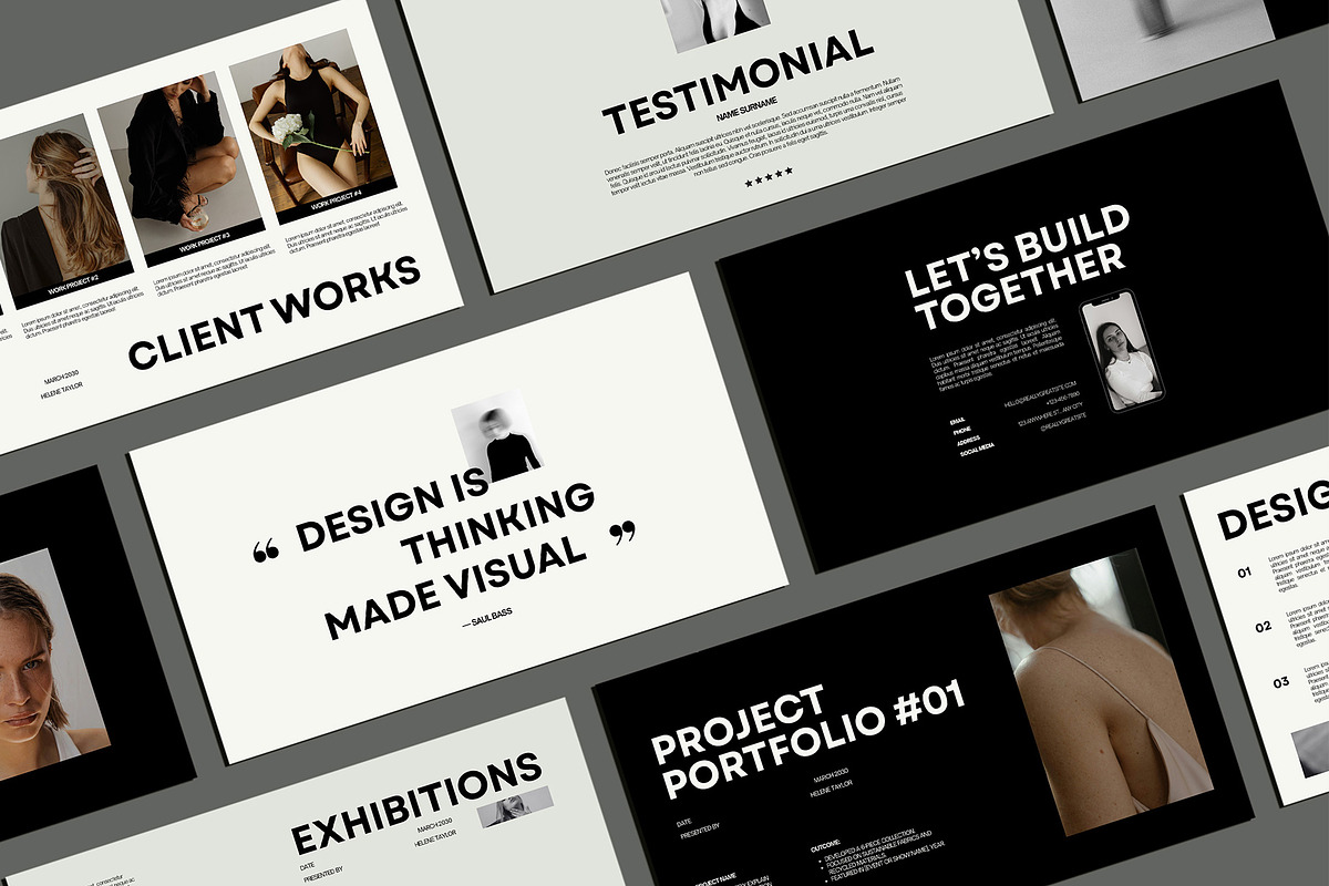 Fashion Designer Portfolio Template, a Presentation Template by Amaré Creative (Photo 5 of 6)