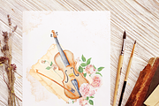 Musical instrument flower clipart, an Illustration by MariGraphic boutique (Thumbnail 8 of 11)