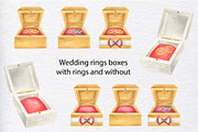 Wedding rings watercolor clipart, an Object Illustration by KathrineWatercolor (Thumbnail 7 of 10)