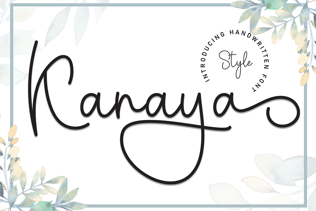 Kanaya | Script Font, a Handwritten Font by Scratchones (Photo 1 of 9)