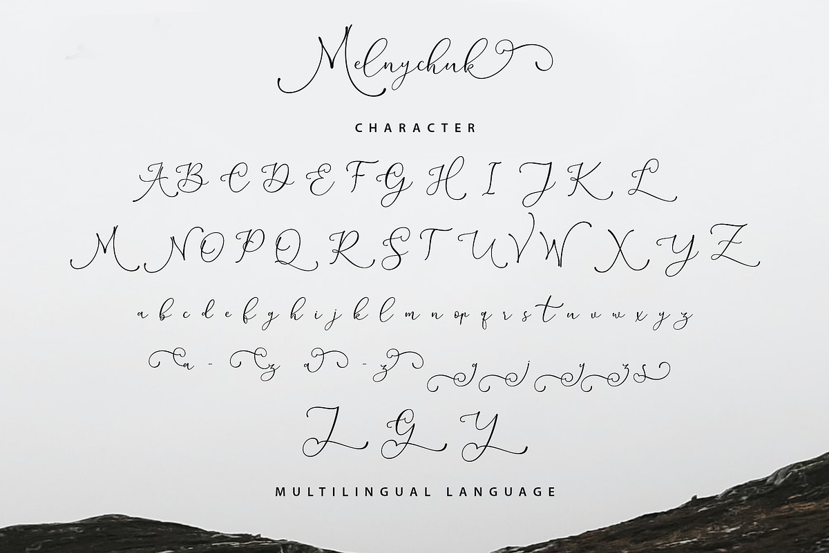 Melnychuk Elegant Script, a Script Font by sizimon (Photo 8 of 8)