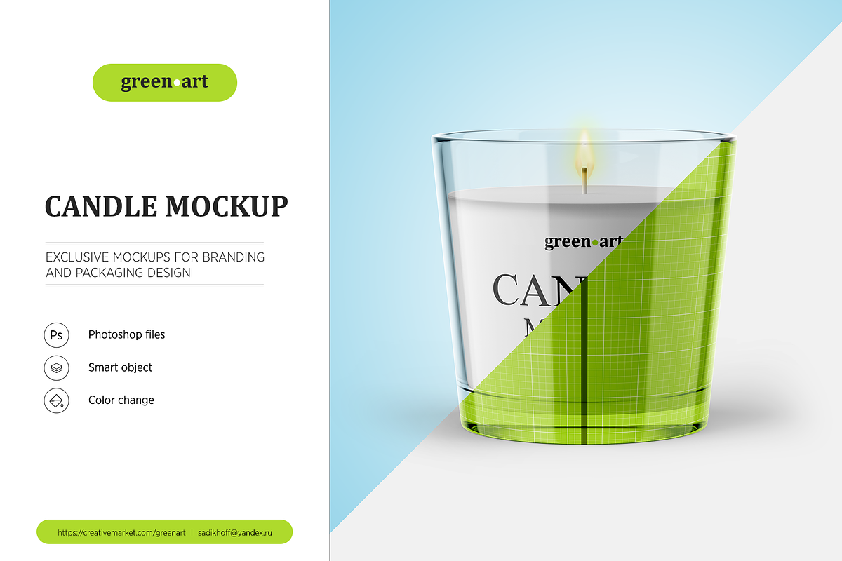 Candle Mockup, a Household Mockup by Green Art (Photo 2 of 5)