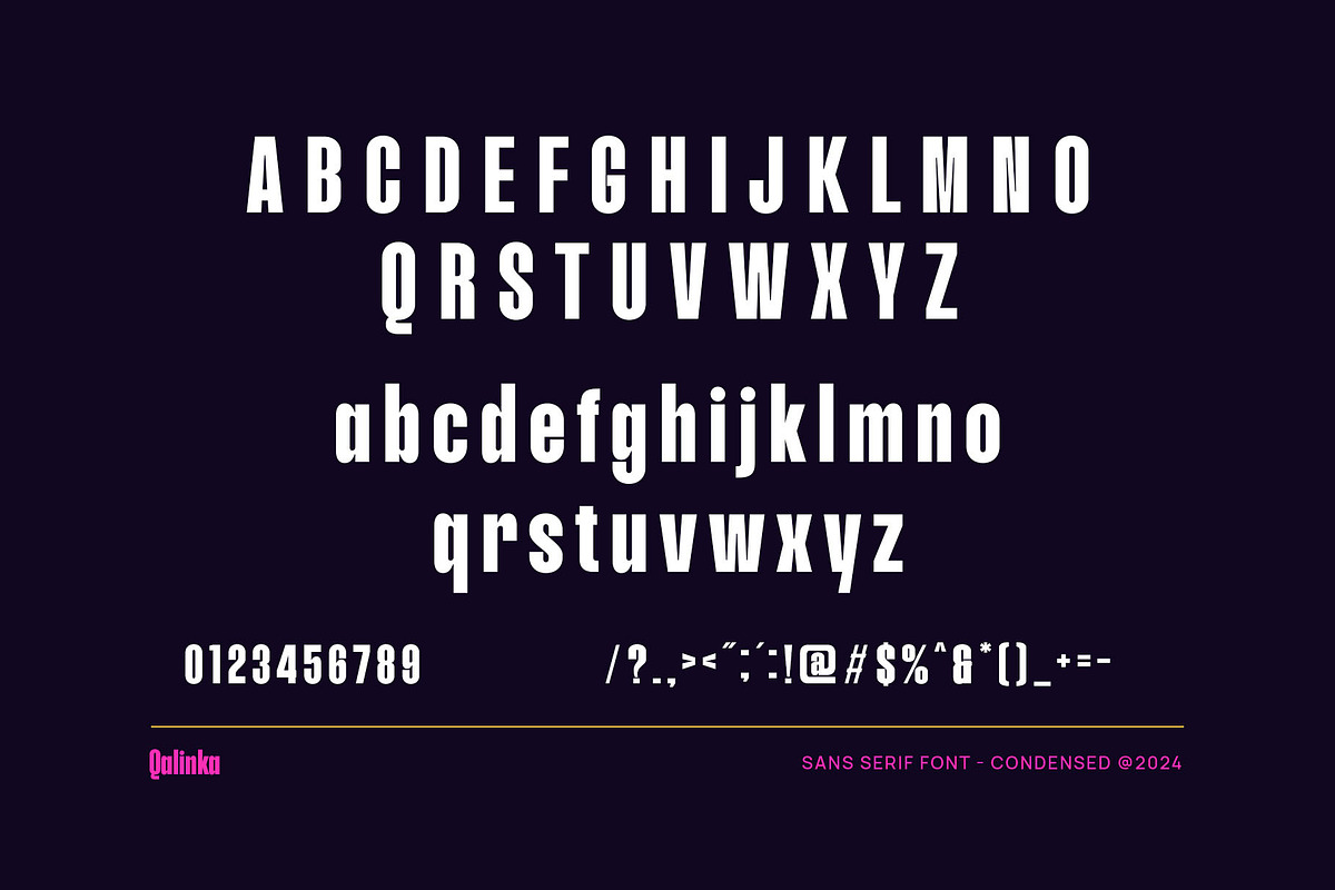 Qalinka - Modern Condensed Sans, a Sans Serif Font by TypeLogue (Photo 5 of 5)