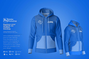 Hoodie Jacket Fullzipper Mockup