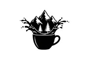 Mountain Coffee Cup Design Bundle, an Illustration by yasushie (Thumbnail 3 of 31)