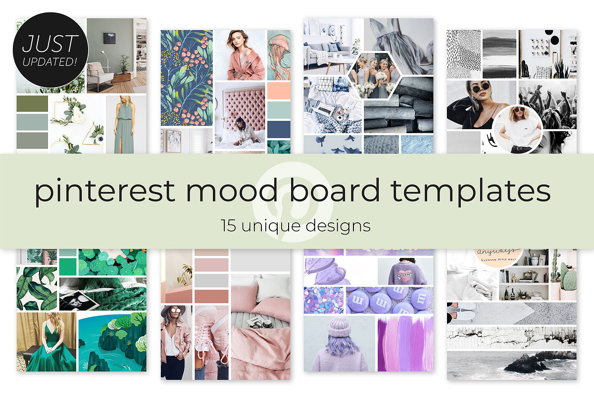 Pinterest Mood Board Templates, a Social Media Template by Bold Leap Creative (Photo 1 of 4)