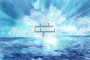 Watercolor Backgrounds. Landscapes