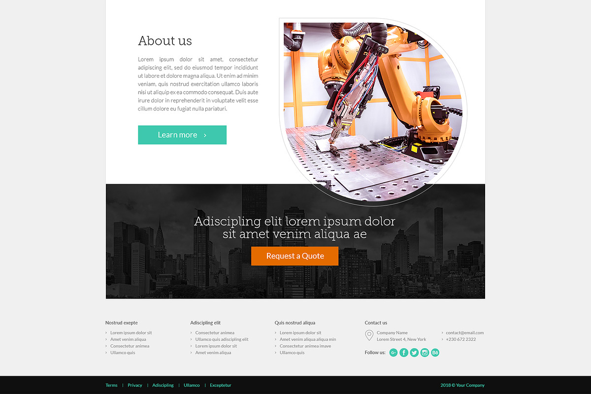 MINT ME Landing Page (PSD Template), a Landing Page Template by Better Be a Designer (Photo 4 of 4)