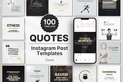 Fitness Quote Instagram Templates, a Social Media Template by DigiPax (Thumbnail 1 of 11)