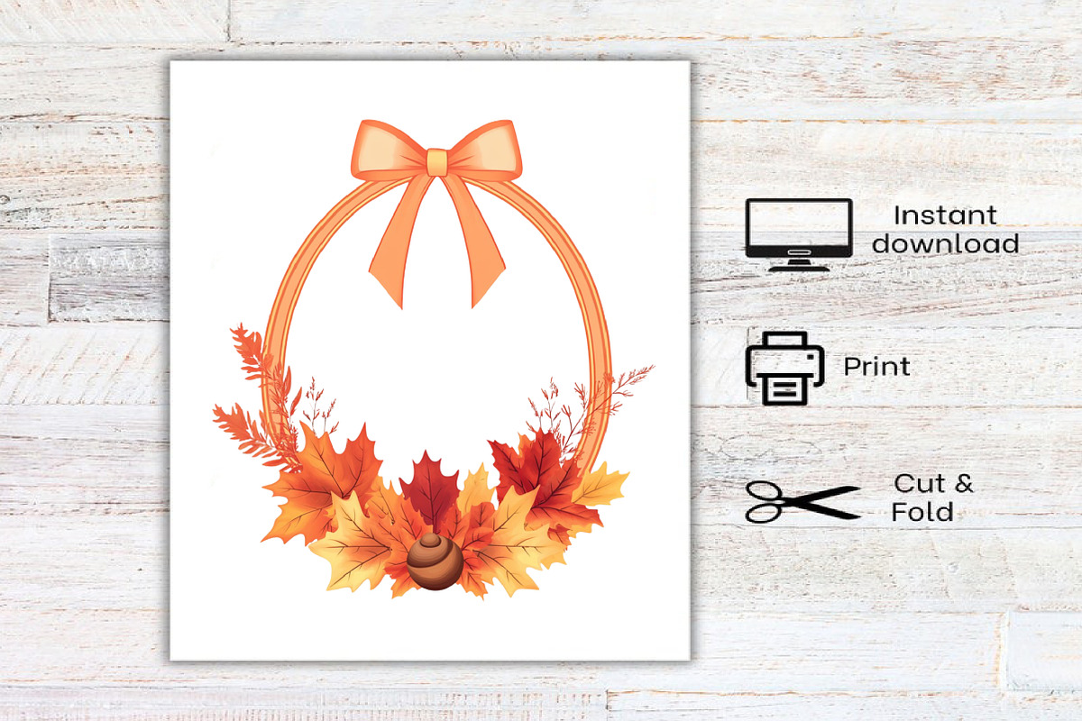 Coquette Fall Autumn Halloween Frame, an Illustration by Canvas Craft (Photo 7 of 7)