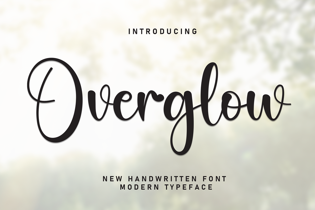 Overglow | Script Font, a Handwritten Font by Scratchones (Photo 1 of 8)