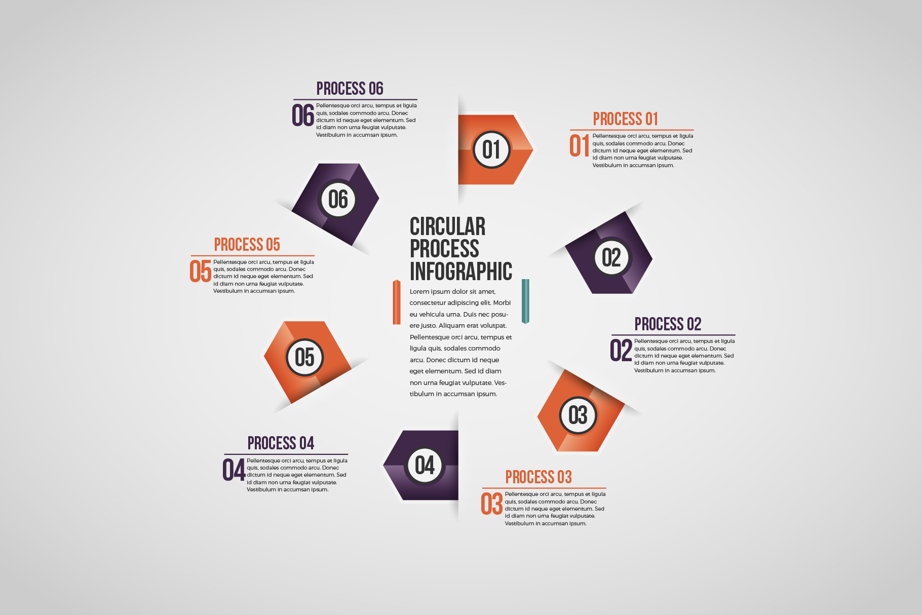 Circular 6 Processes Infographic, a Templates & Theme by h.utomo