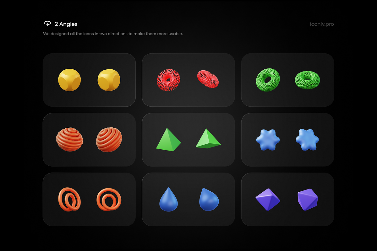 Iconly Pro, 3D Shape icons, an Object 3D Model by Iconly Pro (Photo 4 of 8)
