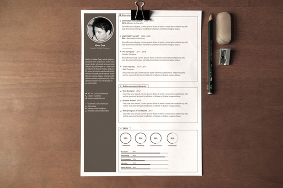 Zero | Clean Resume, a Resume Template by Dqa (Photo 3 of 3)