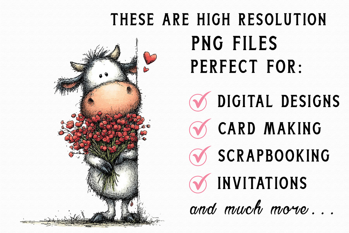 Valentines Peeking Animal Clipart, an Illustration by Libby Wishes (Photo 2 of 6)