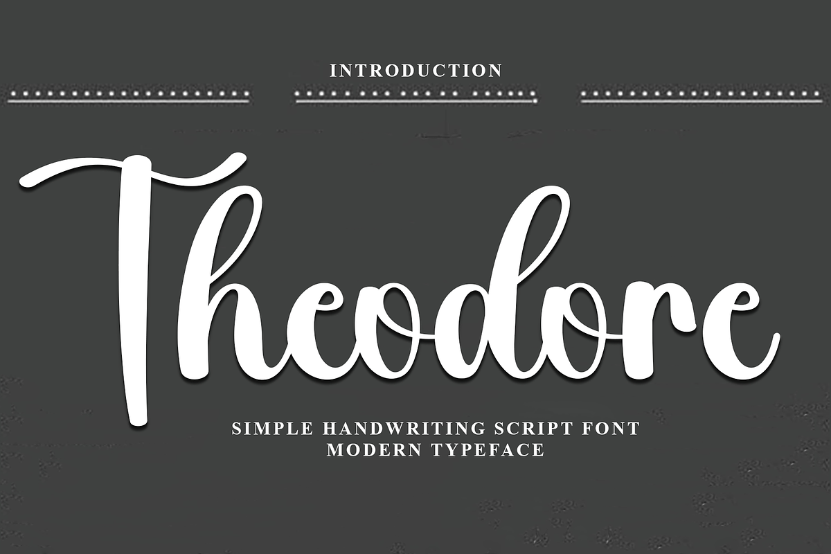 Theodore, a Handwritten Font by FreshTypeINK (Photo 1 of 8)