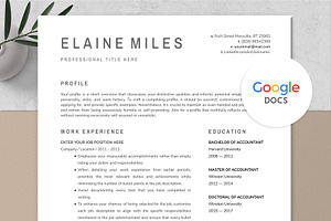 Resume Template For Google Docs