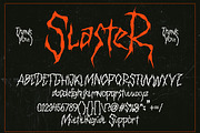 Slaster - A Scarry Horror Fontype, a Blackletter Font by NuType (Thumbnail 6 of 9)
