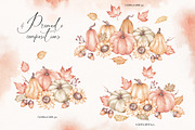 Watercolor Clipart Autumn Nature, a Seasonal Illustration by SirenaArt (Thumbnail 5 of 6)