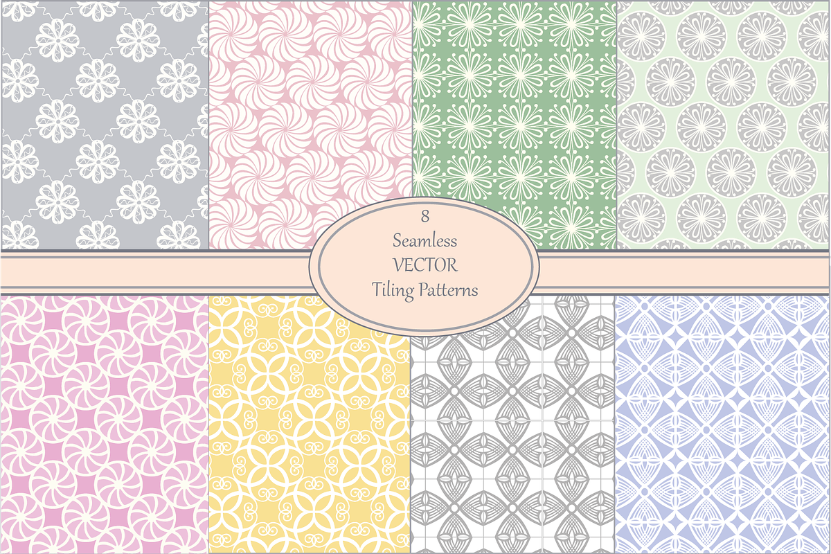 Seamless Pastel Vector Pattern Set, a Pattern Graphic by Studio Indigo (Photo 1 of 9)