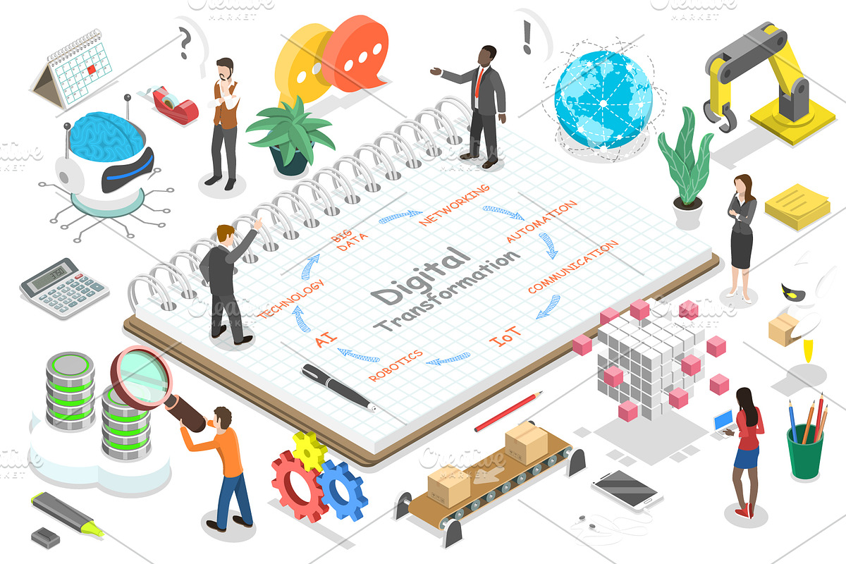 Digitalization Set 01, a Technology Illustration by AndriiStore (Photo 11 of 11)