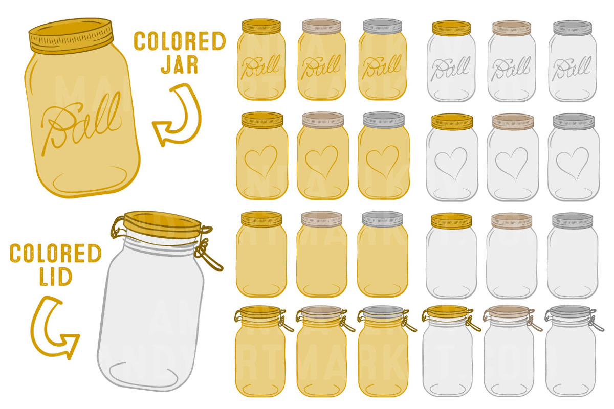 Mustard Jar Vectors & Clipart, an Illustration by Amanda Ilkov (Photo 2 of 4)