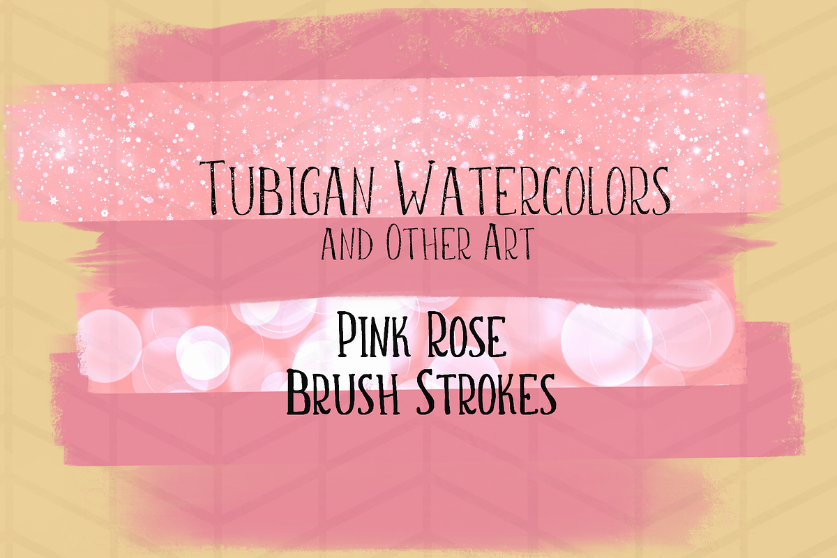 12 Brush Strokes - 6 Teal and 6 Rose, a Texture Illustration by Tubigan Art (Photo 7 of 7)